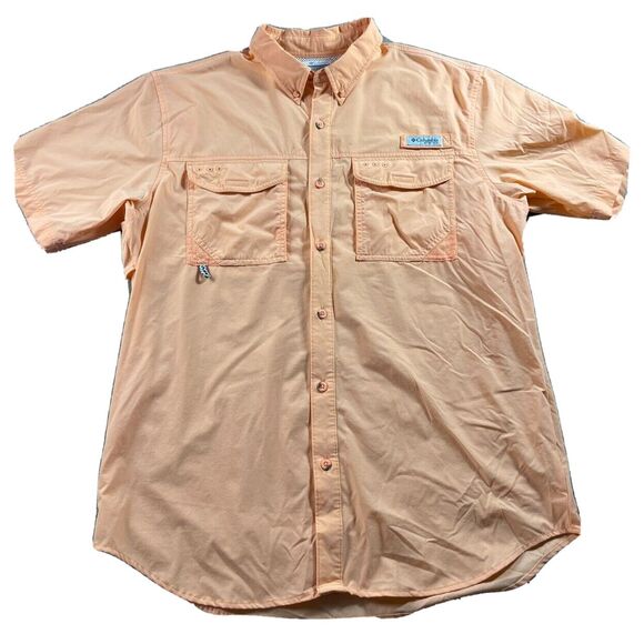 Columbia Sportswear PFG Vented Button Shirt Mens Large‎ Fishing Camping Work - Picture 1 of 7